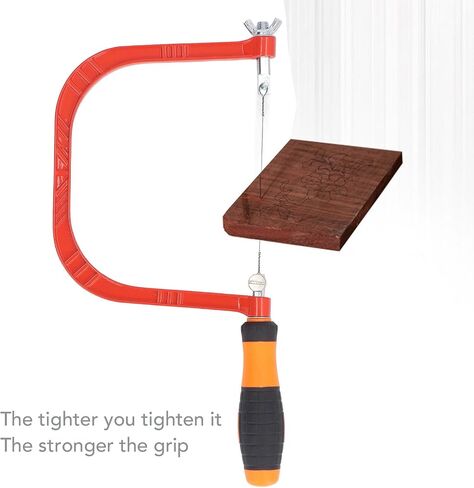 6 Inch Coping Saw Fret Cutter Saw Mini Wire with Non Slip Threaded Clamp for Woodworking Soft Metals Plastic Acrylics in Kuwait
