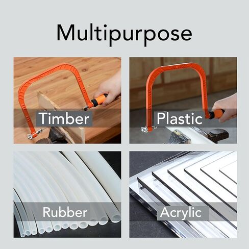 6 Inch Coping Saw Fret Cutter Saw Mini Wire with Non Slip Threaded Clamp for Woodworking Soft Metals Plastic Acrylics in Kuwait