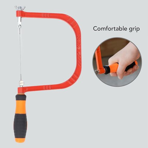 6 Inch Coping Saw Fret Cutter Saw Mini Wire with Non Slip Threaded Clamp for Woodworking Soft Metals Plastic Acrylics in Kuwait
