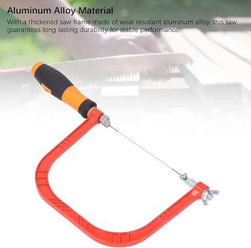 6 Inch Coping Saw Fret Cutter Saw Mini Wire with Non Slip Threaded Clamp for Woodworking Soft Metals Plastic Acrylics in Kuwait