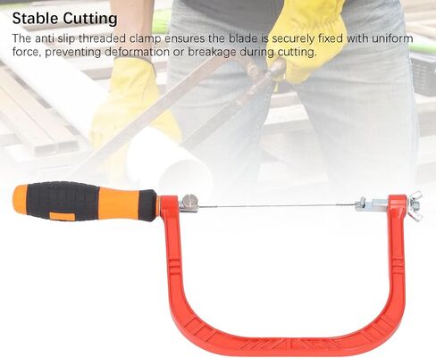 6 Inch Coping Saw Fret Cutter Saw Mini Wire with Non Slip Threaded Clamp for Woodworking Soft Metals Plastic Acrylics in Kuwait