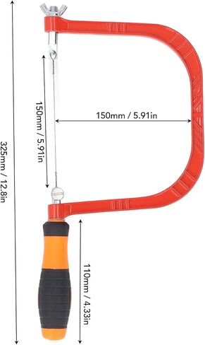 6 Inch Coping Saw Fret Cutter Saw Mini Wire with Non Slip Threaded Clamp for Woodworking Soft Metals Plastic Acrylics in Kuwait