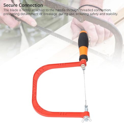 6 Inch Coping Saw Fret Cutter Saw Mini Wire with Non Slip Threaded Clamp for Woodworking Soft Metals Plastic Acrylics in Kuwait