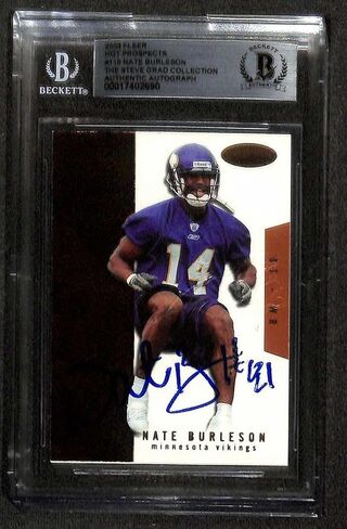 Nate Burleson 2003 Topps #119 بطاقة RC Rookie موقعة BECKETT - بطاقات مبتدئة موقعة من كرة القدم in Kuwait