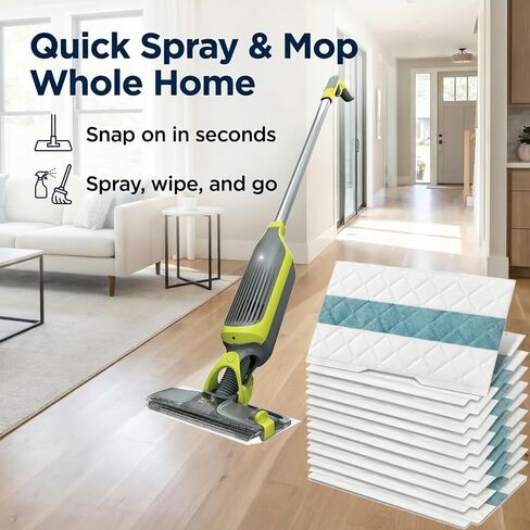 Disposable Replacement Pads for Shark Vacmop Pro,10-Pack Refills Compatible with VM252, VM200, VM250, VM251, VM190, VM200C, VM252C, QM250, VC205 for All Hard Floors in Saudi Arabia
