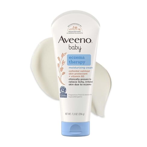 Aveeno Baby Eczema Therapy Cream ، Dreamizing Cream ، Proloidal Poatmeal & Vitamin B5 ، Cream Baby Eczema للجلد الجاف ، الحكة ، المهيجة بسبب الأكزيما ، الخالية من البارابين والستيرويد ، 7.3 أونصة in Kuwait