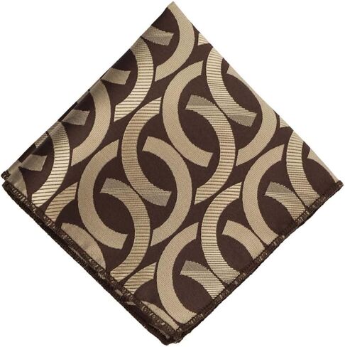 tiemart Polka Dot Pocket Square, Black with Gold Dots, 12" x 12" in Kuwait