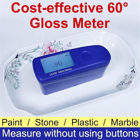 مقياس لمعان رقمي 0-200G، جهاز قياس لمعان أسطح الطلاء المحمول 60 درجة، نطاق القياس: 0-200GU، الدقة: 1GU، مقياس لمعان LCD رقمي بزاوية واحدة in Kuwait