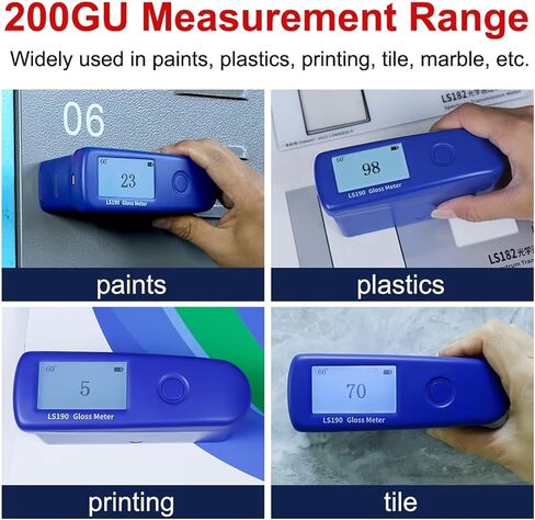 مقياس لمعان رقمي 0-200G، جهاز قياس لمعان أسطح الطلاء المحمول 60 درجة، نطاق القياس: 0-200GU، الدقة: 1GU، مقياس لمعان LCD رقمي بزاوية واحدة in Kuwait