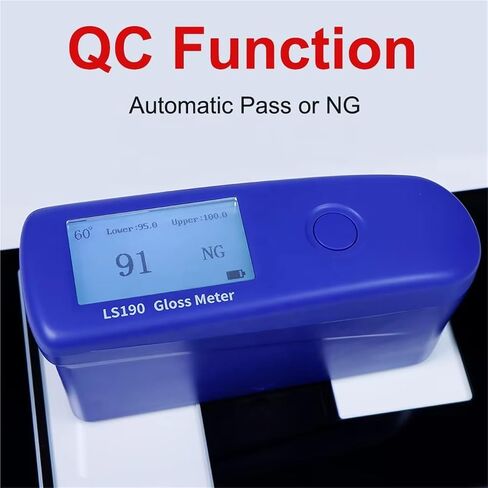 مقياس لمعان رقمي 0-200G، جهاز قياس لمعان أسطح الطلاء المحمول 60 درجة، نطاق القياس: 0-200GU، الدقة: 1GU، مقياس لمعان LCD رقمي بزاوية واحدة in Kuwait
