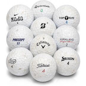 Afford-A-Ball Golf | 50 Pack | Recycled White Golf Balls Mix | 3A Used Assorted Ball Brands in Good Condition | for Men and Women | Reused for Practice Or Play in Kuwait