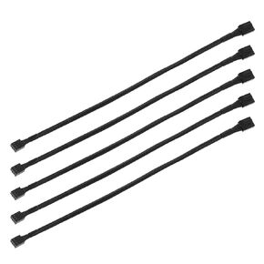 5 Pcs PC Fan Extension Cable, 24" 4 Pin PWM Fan Extension Power Cable Connector Case Sleeved Braided Adapter Computer PC Fans Power Extensions Cables Converter in Kuwait