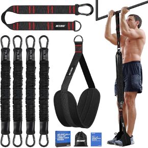Pull Up Assistance Bands 260lbs, Heavy Pull Up Bands Resistance Bands for Pull Ups Working Out with Feet Rest, Pull Up Bar Bands Assistance Bands Strength Training Workout Equipment, Height Adjustable in Saudi Arabia