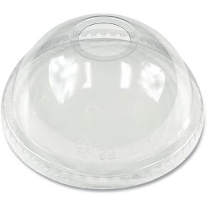 Boardwalk BWKPET912DOMEPK 9 oz. to 12 oz. PET Cold Cup Dome Lids - Clear (100/Pack) in Kuwait