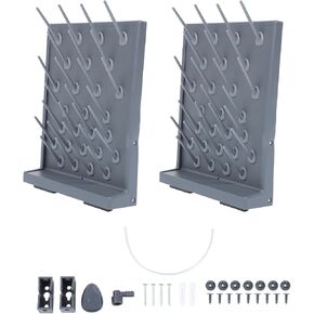 Healifty 2pcs Pp Plastic Laboratory Drying Rack Test Tube Stand with 27 Pegs Black Drip Shelf for Lab Glassware Drainage and Tube Holder Set in Kuwait