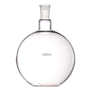 3000ml,24/40,Sigle Neck,Flat Bottom Glass Flask,One Neck,3 Litre,Boiling Bottle in Kuwait
