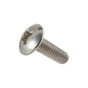 8-32 x 3/8" Truss Head Machine Screws, Full Thread, Phillips Drive, Stainless Steel 18-8, Bright Finish, Machine Thread, Quantity 100 Pieces By Fastenere in Kuwait