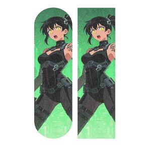 مثير فتاة يابانية مستقبلية أنيمي سكيتبورد شريط لحام فقاعة الحرة سكوتر Griptape 33 × 9 بوصة lija para patineta in Kuwait