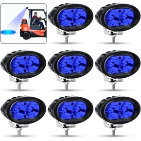 Biqing 8PCS Blue LED Forklift Safety Lights,Oval 20W Warehouse Forklift Lights Safe Warning Light 12V-80V 3.8Inch LED Forklift Light Safety Light in Saudi Arabia