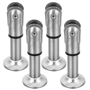 PRETYZOOM 4pcs 304 Stainless Steel Restroom Partition Support Feet Bathroom Partition Bracket Toilet Cubicle Fitting Hardware for Public Restroom Stall Installation in Saudi Arabia
