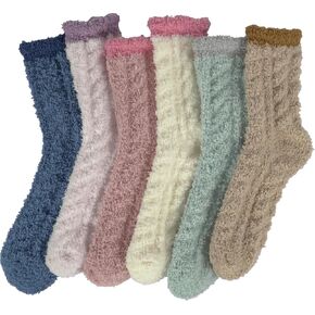 BenSorts Womens Fuzzy Slipper Socks Thick Warm House Socks Stocking Stuffers Gifts in Saudi Arabia