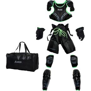 Franklin Sports Pursuit Ice Hockey Youth Pads + Gear Set - Complete Protective Equipment Set for Kids - Includes Shin Guards, Hockey Pants, Elbow Pads, Gloves + Chest Protector - Carry Bag Included in Kuwait