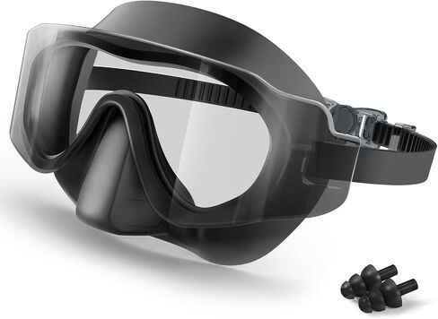 Keary Youth Adult Swimming Goggles with Nose Cover Anti-fog Pool Water Goggles with Clip in Back UV Protection Clear Vision in Kuwait