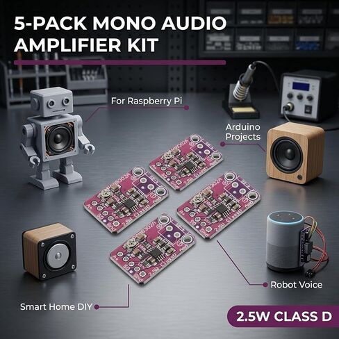 5Pcs PAM8302 Mono Audio Amp Module 2.5W Class D with Volume in Kuwait