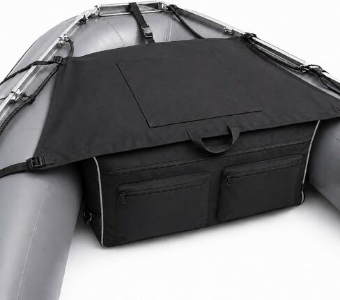 Hsei Inflatable Boat Storage Bag, Front Deck Organizer for Inflatable Boats, Waterproof Bow Storage System with Large Capacity Pockets, Fits Sea Eagle, Bris, Dinghy & Kayak in Kuwait