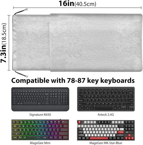 حافظة لوحة المفاتيح 84/87، حقيبة واقية من اللباد لجهاز Logitech MX Mechanical Mini، Razer DeathStalker V2 Pro TKL، Keychron K8 والمزيد، حقيبة حمل محمولة لمعظم لوحات المفاتيح الميكانيكية TKL in Kuwait