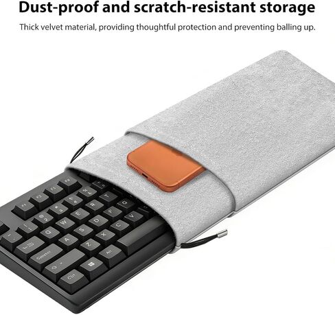 حافظة لوحة المفاتيح 84/87، حقيبة واقية من اللباد لجهاز Logitech MX Mechanical Mini، Razer DeathStalker V2 Pro TKL، Keychron K8 والمزيد، حقيبة حمل محمولة لمعظم لوحات المفاتيح الميكانيكية TKL in Kuwait