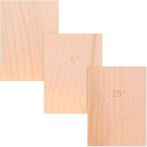 BESTonZON 3pcs Maple Guitar Head Veneers for Bass Neck 0.25, 0.5, and 1 Degree Angles, Sturdy Wood Material, Hard and Smooth Surface, Professional Design for Luthiers and Guitar Repair in Kuwait
