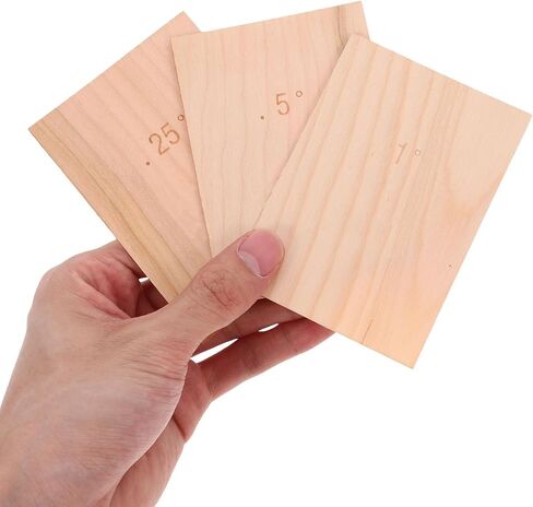 BESTonZON 3pcs Maple Guitar Head Veneers for Bass Neck 0.25, 0.5, and 1 Degree Angles, Sturdy Wood Material, Hard and Smooth Surface, Professional Design for Luthiers and Guitar Repair in Kuwait