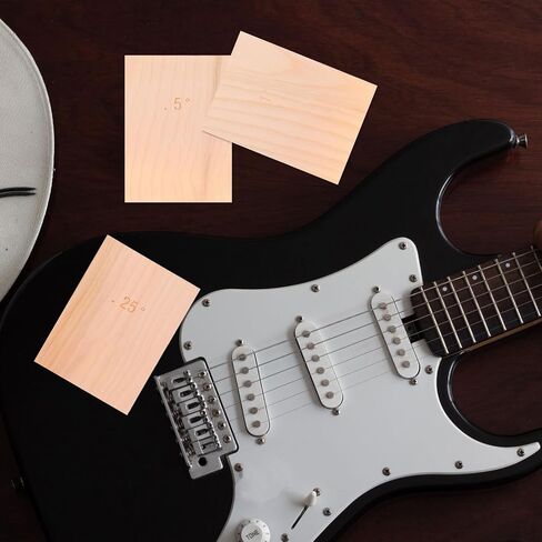 BESTonZON 3pcs Maple Guitar Head Veneers for Bass Neck 0.25, 0.5, and 1 Degree Angles, Sturdy Wood Material, Hard and Smooth Surface, Professional Design for Luthiers and Guitar Repair in Kuwait