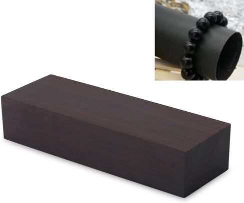 Bewinner 4Pcs Ebony Lumber Block Wood Timber Handle Plate for Instruments DIY Tools, 12x4x2.5cm Solid Ebony Wood for Music Instruments & Craft in Kuwait