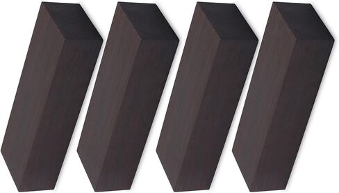 Bewinner 4Pcs Ebony Lumber Block Wood Timber Handle Plate for Instruments DIY Tools, 12x4x2.5cm Solid Ebony Wood for Music Instruments & Craft in Kuwait