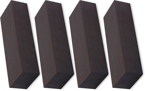 Bewinner 4Pcs Ebony Lumber Block Wood Timber Handle Plate for Instruments DIY Tools, 12x4x2.5cm Solid Ebony Wood for Music Instruments & Craft in Kuwait