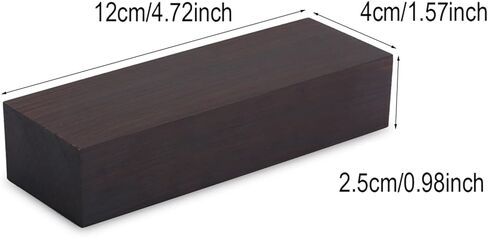 Bewinner 4Pcs Ebony Lumber Block Wood Timber Handle Plate for Instruments DIY Tools, 12x4x2.5cm Solid Ebony Wood for Music Instruments & Craft in Kuwait