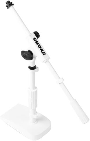 حامل ميكروفون صغير الحجم ومنخفض الحجم مزود بذراع أحادي القسم، أبيض (SH-DESKTOP2-W) in Kuwait