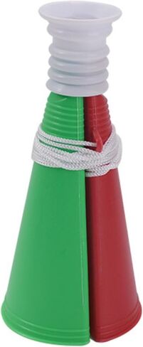 Cheering Sports Accessory Handheld Noise Blower Lightweight Polyethylene Comfort Grip Repeat Use Suitable for Football Game Celebration Audience Team Event, Green, Red, 180mm 80mm 42mm in Kuwait