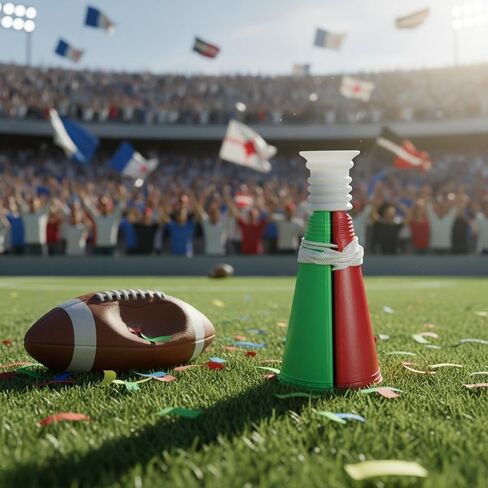 Cheering Sports Accessory Handheld Noise Blower Lightweight Polyethylene Comfort Grip Repeat Use Suitable for Football Game Celebration Audience Team Event, Green, Red, 180mm 80mm 42mm in Kuwait