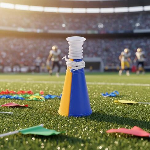 Cheering Sports Accessory Handheld Noise Blower Lightweight Polyethylene Comfort Grip Repeat Use Suitable for Football Game Celebration Audience Team Event, Green, Red, 180mm 80mm 42mm in Kuwait