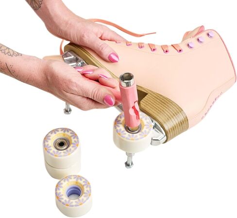 IMPALA Quad Rink Riot Roller Skate Wheels, 58mm, Off White, 4-Pack in Kuwait