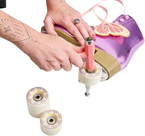 IMPALA Quad Rink Riot Roller Skate Wheels, 58mm, Off White, 4-Pack in Kuwait