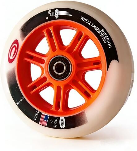 6-Pack Inline Speed Skate Replacement Wheels 110mm 125mm | 85A High-Resilience PU with Pre-Installed ABEC-9 Bearings for 3-Wheel Speed Skate (125mm,6) in Kuwait