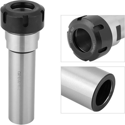 C32 100L Collet Chuck Holder, Alloy Steel Straight Shank CNC Milling Spacer Sleeve/Shaft Extender for Deep Hole Processing, Strong Clamping Force in Kuwait