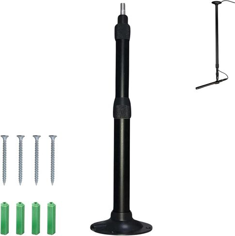 Adjustable Microphone Wall Ceiling Mount, 7.8-15.7in Aluminum Alloy Bracket for Wireless Antenna Paddle, Camera and Mic, with a 3/8" to 5/8" Adapters in Kuwait