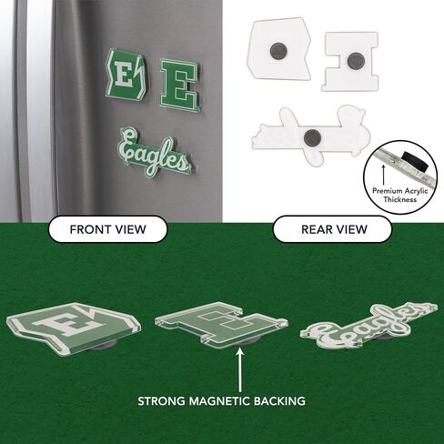 Desert Cactus Eastern Michigan University Acrylic Magnet 3 Pack EMU Eagles Decorative Design Officially Licensed (Magnet Set A) in Saudi Arabia