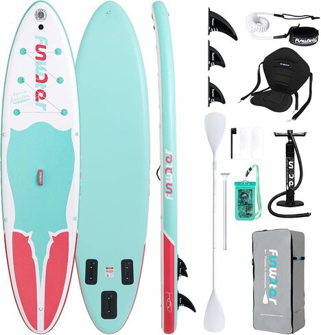 FunWater Inflatable Stand Up Paddle Board 10'/11"/11'6" Paddle Board for Adults & Youth, Paddleboards Inflatable with Premium SUP Accessories, Wide Stable, Non-Slip Comfort Deck in Saudi Arabia