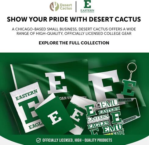 Desert Cactus Eastern Michigan University Acrylic Magnet 3 Pack EMU Eagles Decorative Design Officially Licensed (Magnet Set A) in Saudi Arabia